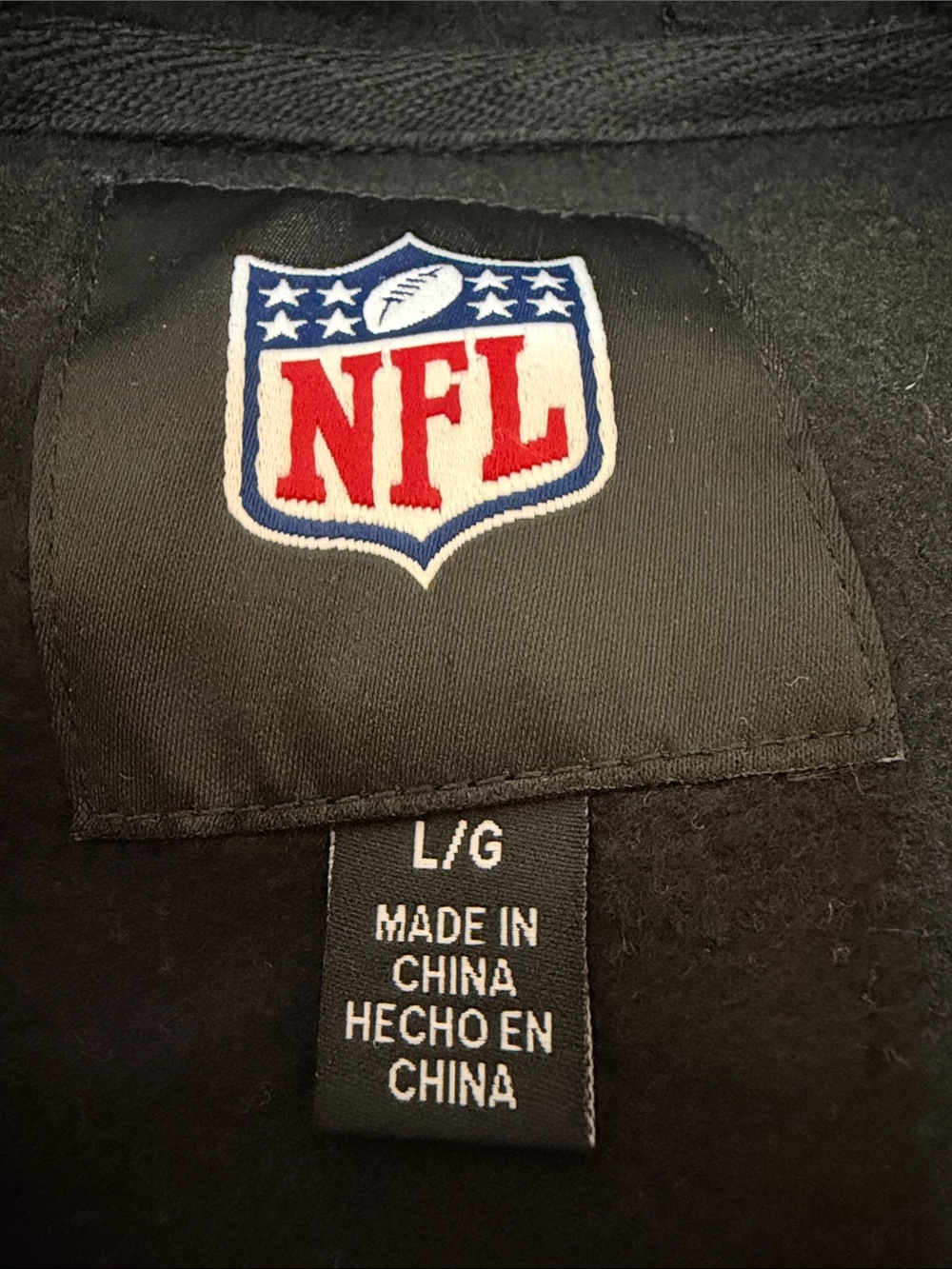 NFL New Orleans Saints Black and Gold Crewneck Pullover Hoodie Size Large - Picture 5 of 6